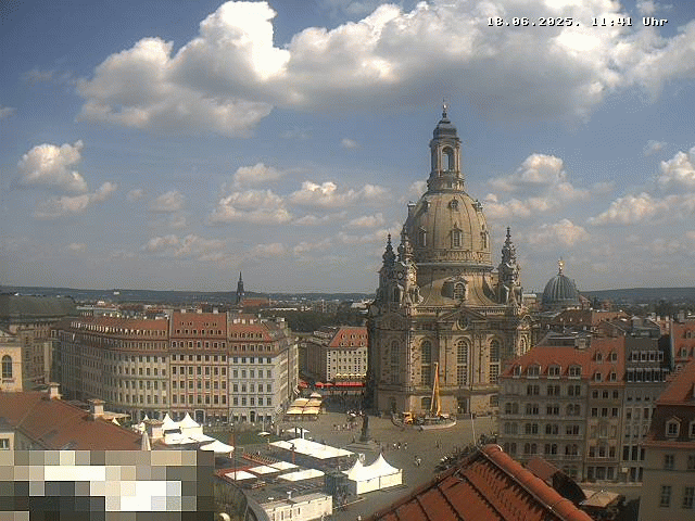 www.gruenesgewoelbe.de - Webcam | Mit Blick auf die prachtvolle Frauenkirche